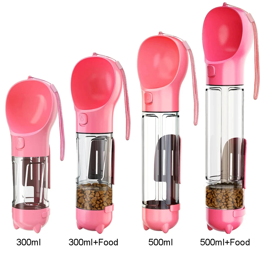 Bouteille d'eau portable 3 en 1 - Gourde, Lance Balle, Récipient à friandises