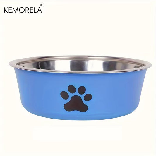Non-Slip Dog Bowl for Large Medium and Small Cats and Dogs Drinking Water Feeding Pet Bowl Stainless Steel Pet Food Bowl